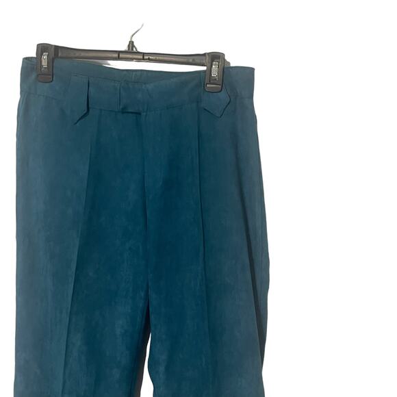 Ranch Dressing NWT Dead Stock Vintage Size 10 Turquoise Faux Suede Pants - Picture 2 of 11